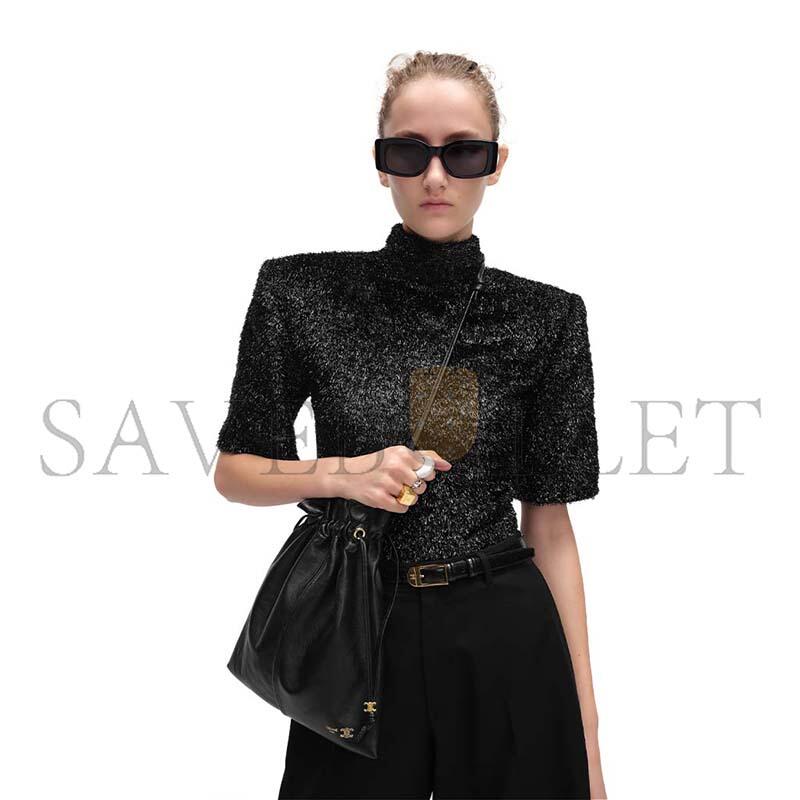 CELINE SMALL CRYSTAL POUCH IN LAMBSKIN 123662J79.38NO (32*29*0.5cm)